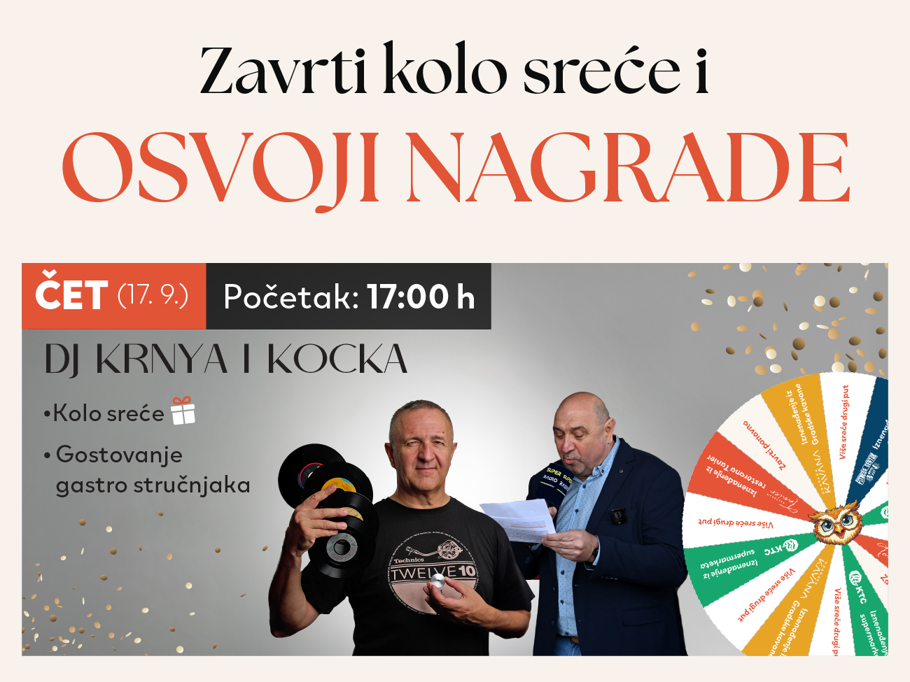 17. 9.-program povodom otvorenja Restoran Tanier i Gradska kavana